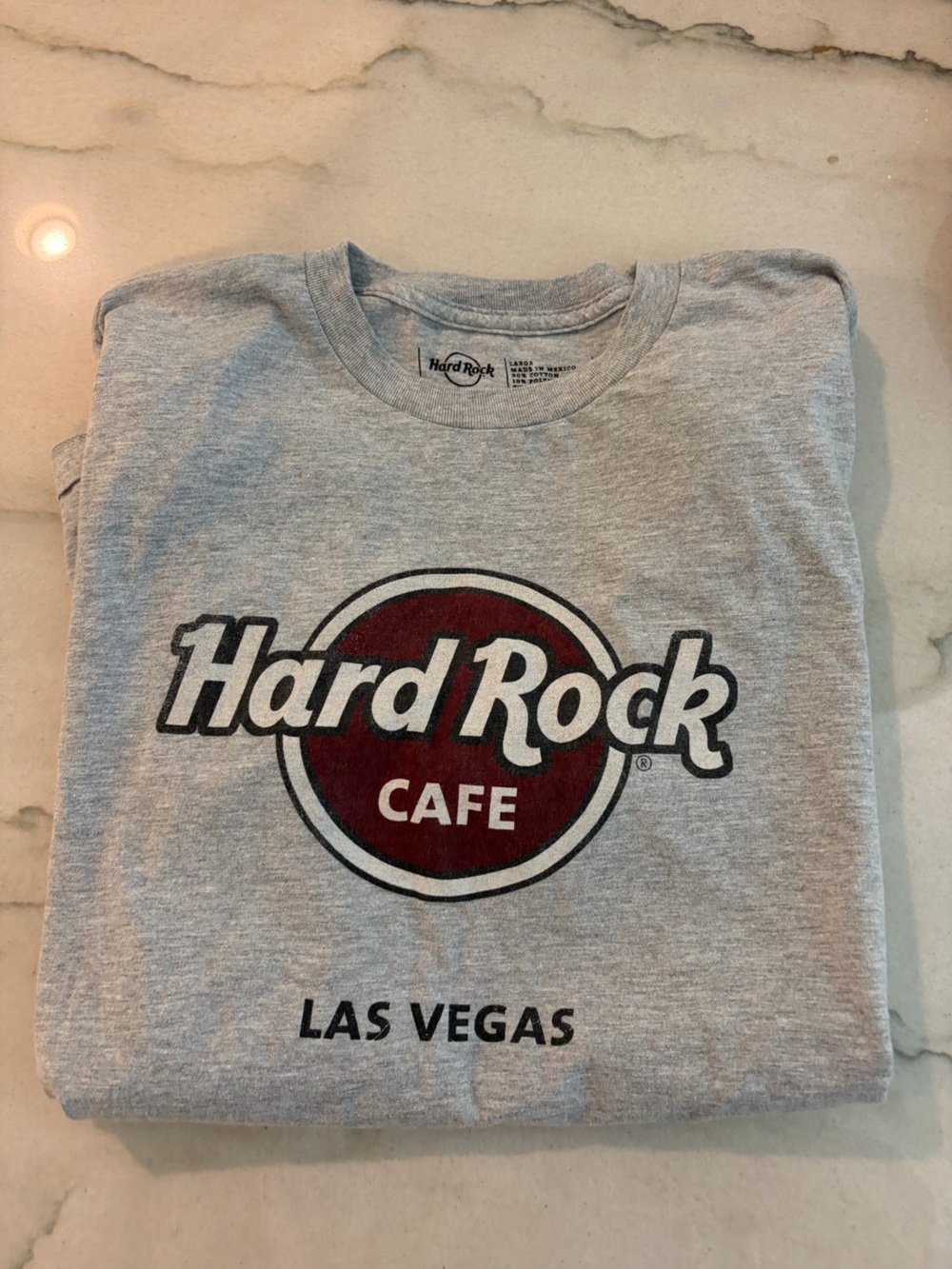 Hard Rock Cafe Gray Short Sleeve Tee with Red Logo